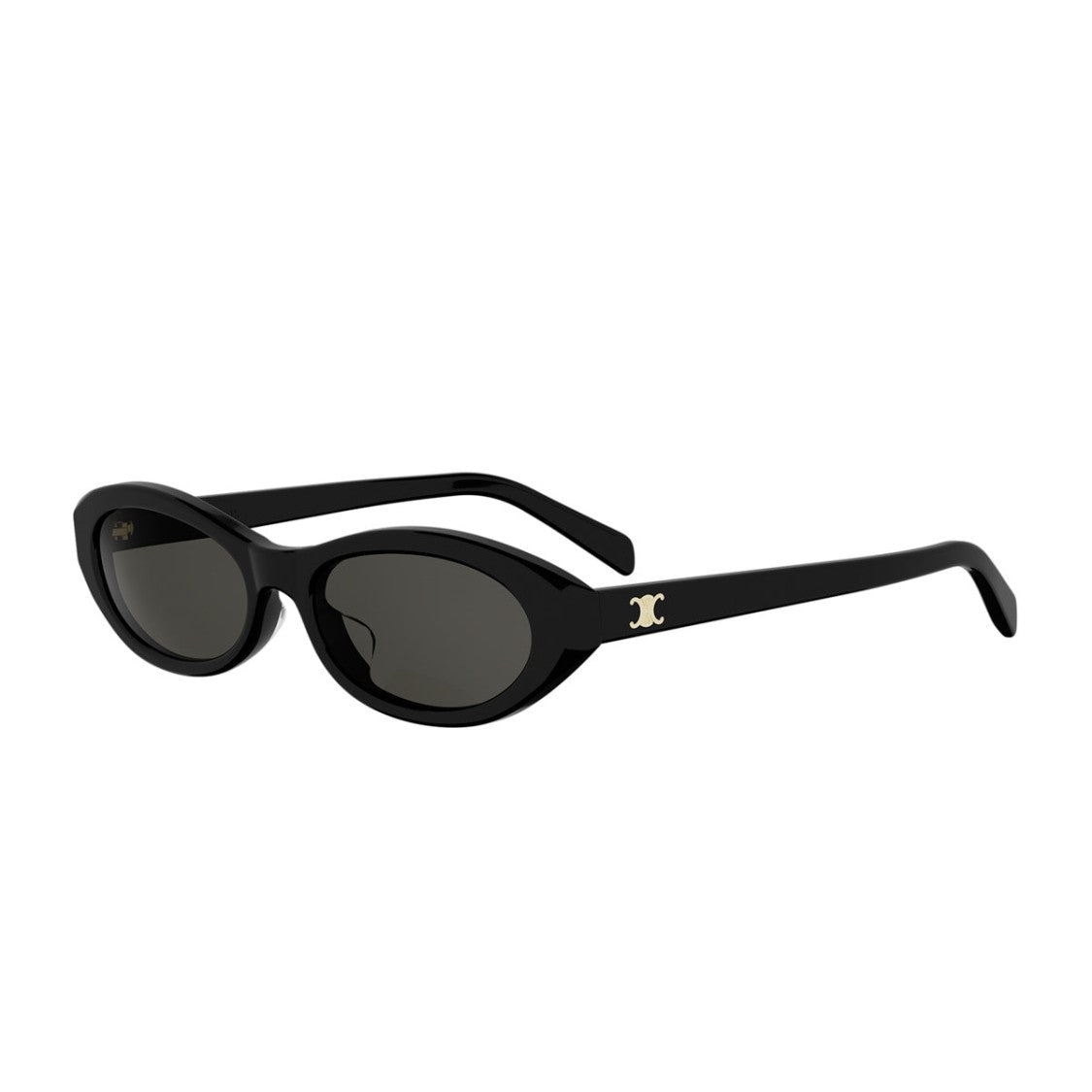 Thélios S.P.A Black Triomphe Recycled Acetate Oval Sunglasses
