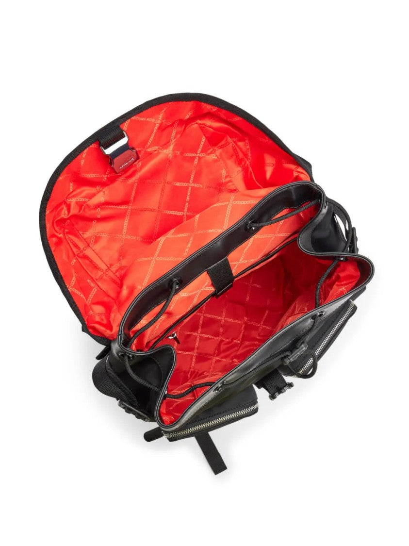 Michael Kors Structured Black Nylon Cargo Rucksack With Interior