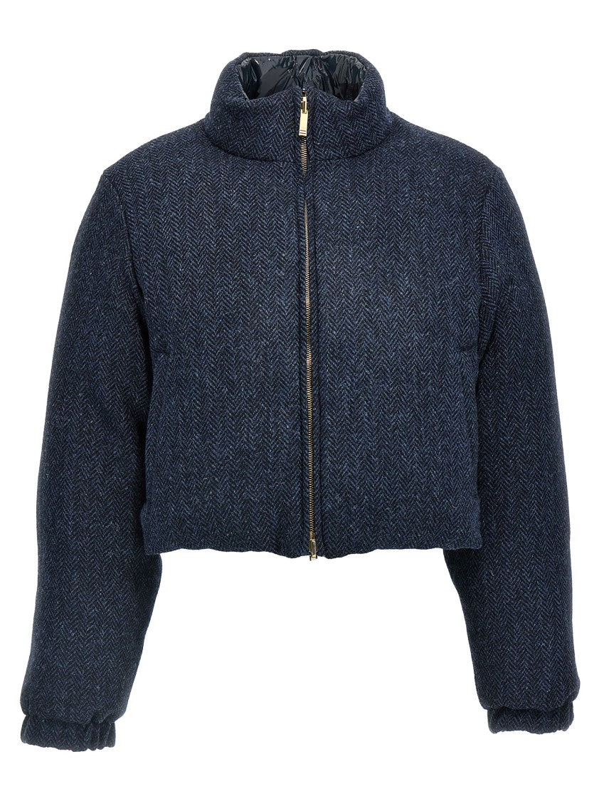 Thom Browne Herringbone Harris Tweed' Reversible Down Jacket