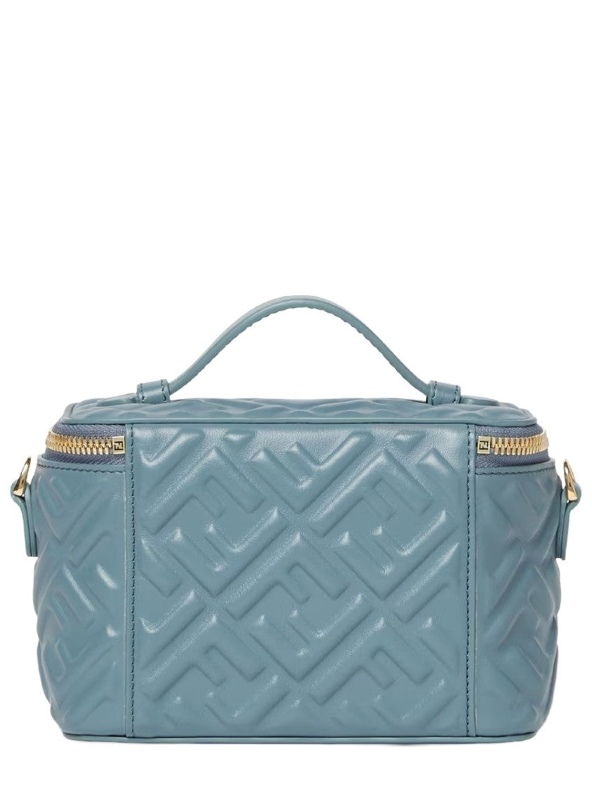 Fendi Compact Geometric Pattern Mini Bag With Gold Hardware