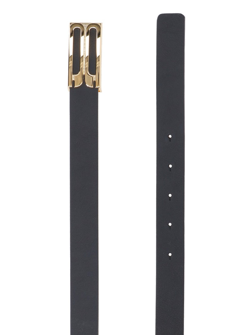 Victoria Beckham Jumbo Frame' Belt – Black