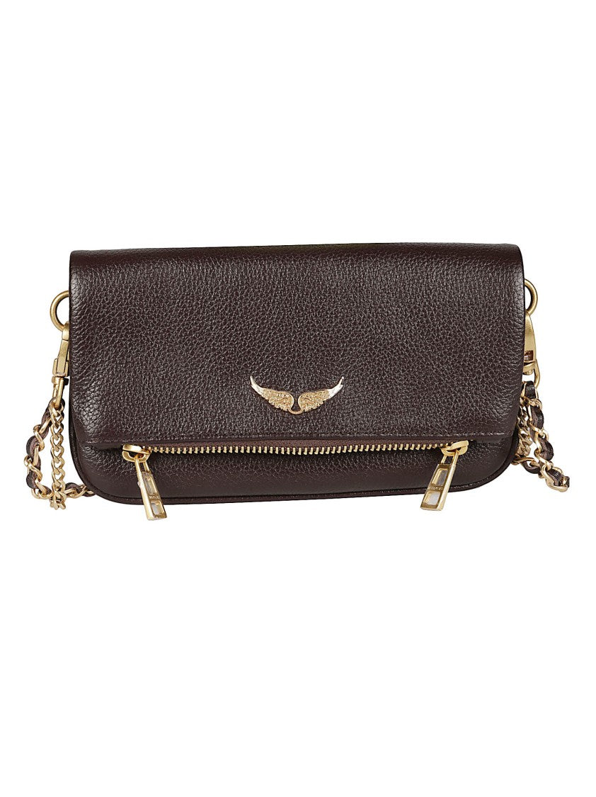 Zadig & Voltaire Rock Nano Compact Pebbled Leather Clutch