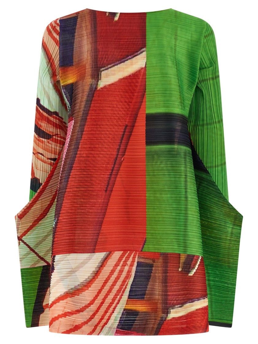 Pleats Please Issey Miyake City Collage' Dress
