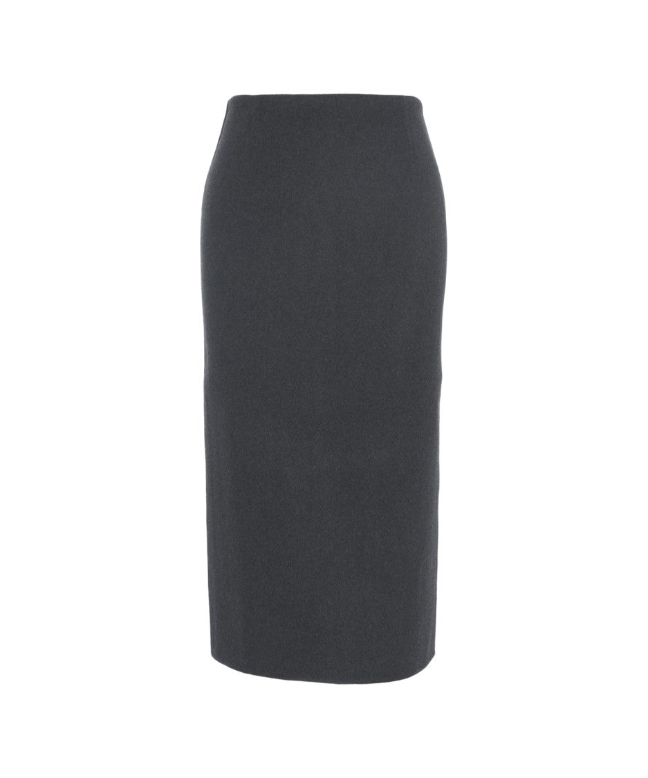 Herskind Black Midi Skirt With High Waist