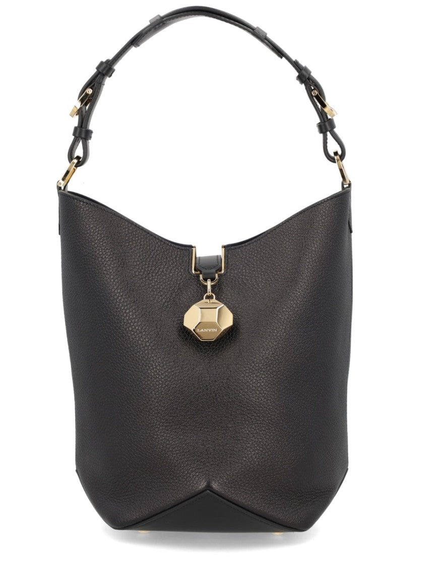 Lanvin Catch Textured Calf Leather Bucket Bag