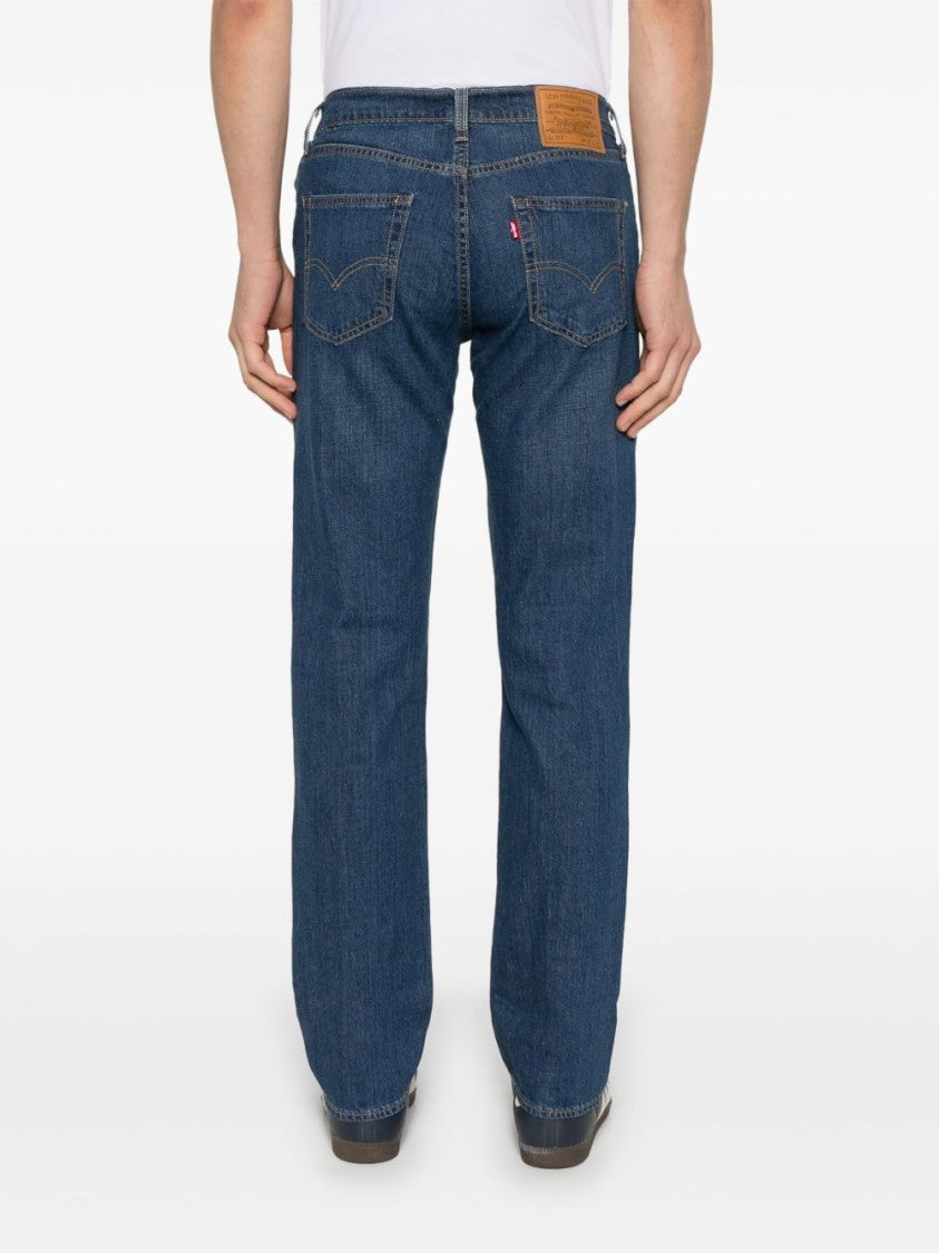 Levi's Straight-Leg Dark Blue Denim Jeans