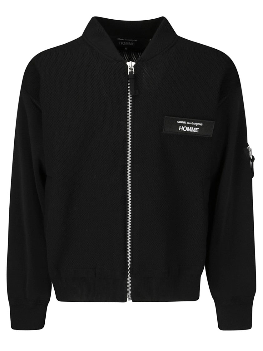 Comme Des Garçons Short Black Bomber Jacket