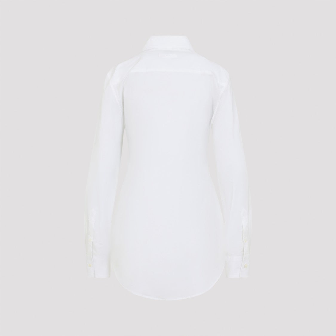 Jean Paul Gaultier White Stretch Cotton Shirt With Bra Graphic