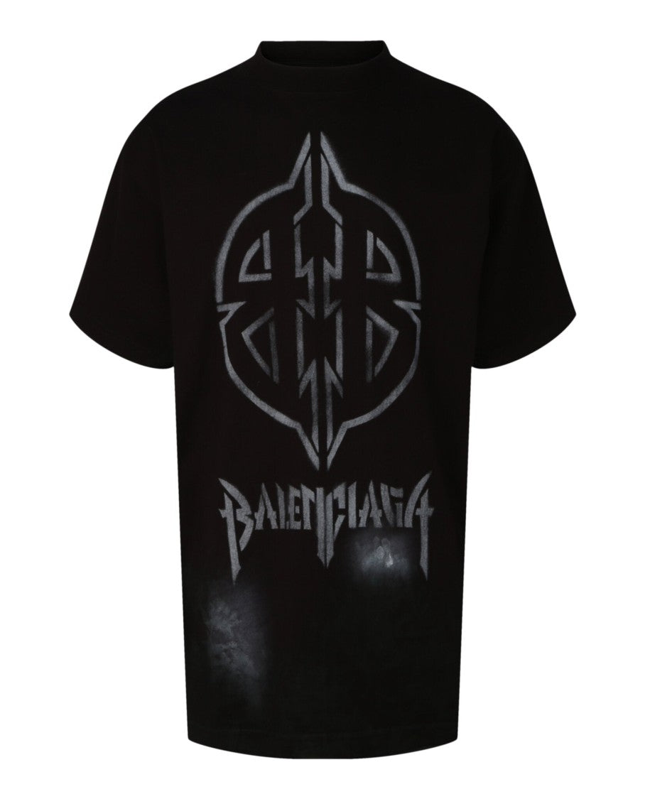 Balenciaga Oversized Metal Bb Stencil T-Shirt