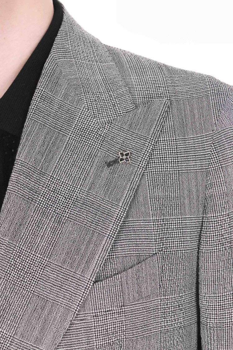 Tagliatore Montecarlo Seersucker Wool Double-Breasted Suit