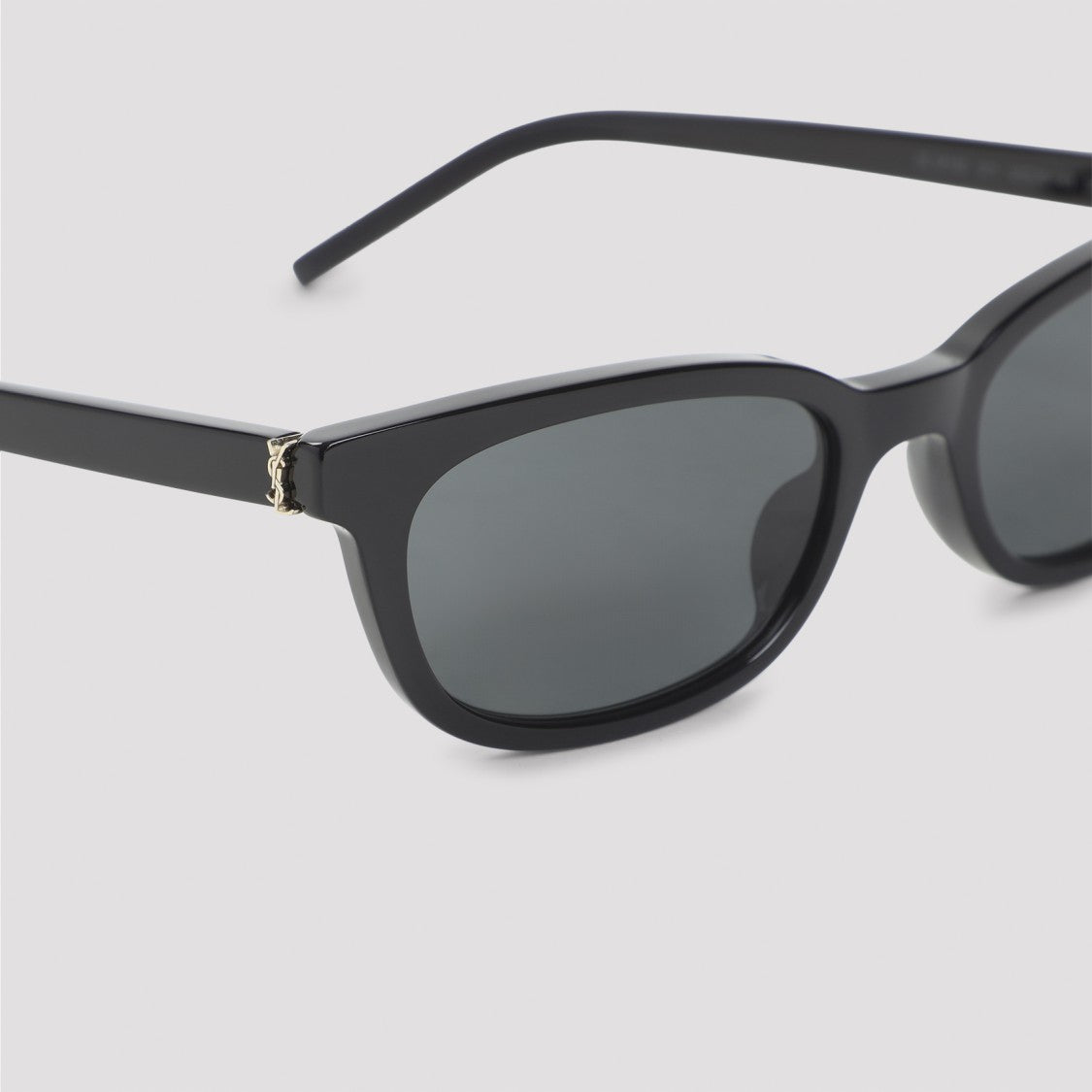 Saint Laurent Rectangular Frame Sunglasses With Glossy Finish