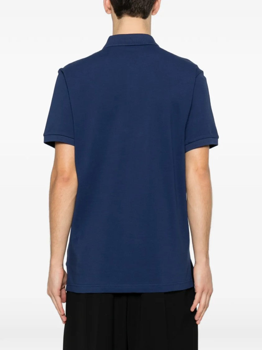 Moschino Relaxed-Fit Polo Shirt With Ribbed Details And Logo Accents