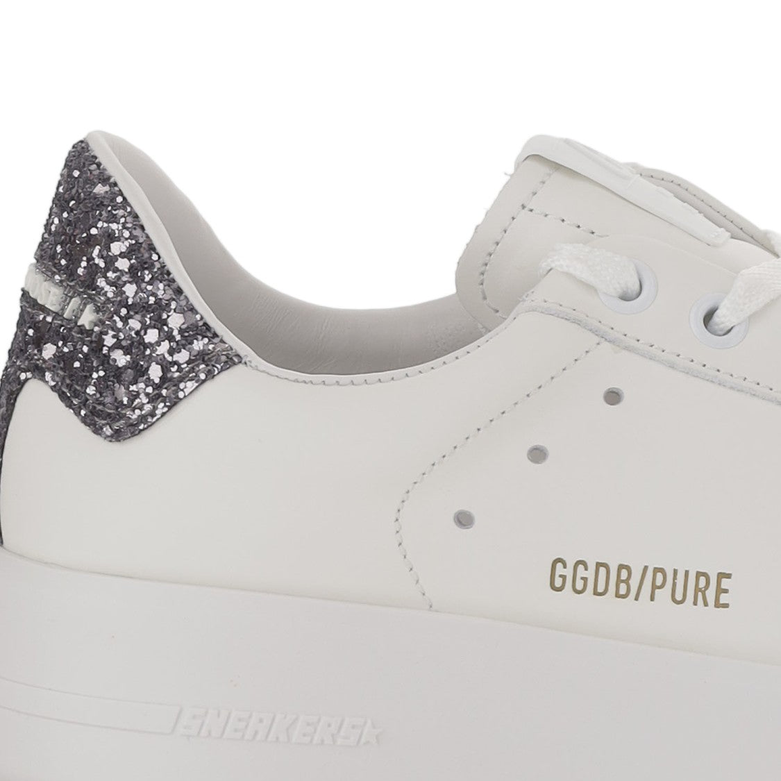 Golden Goose Leather Star Patch Glitter Sneakers