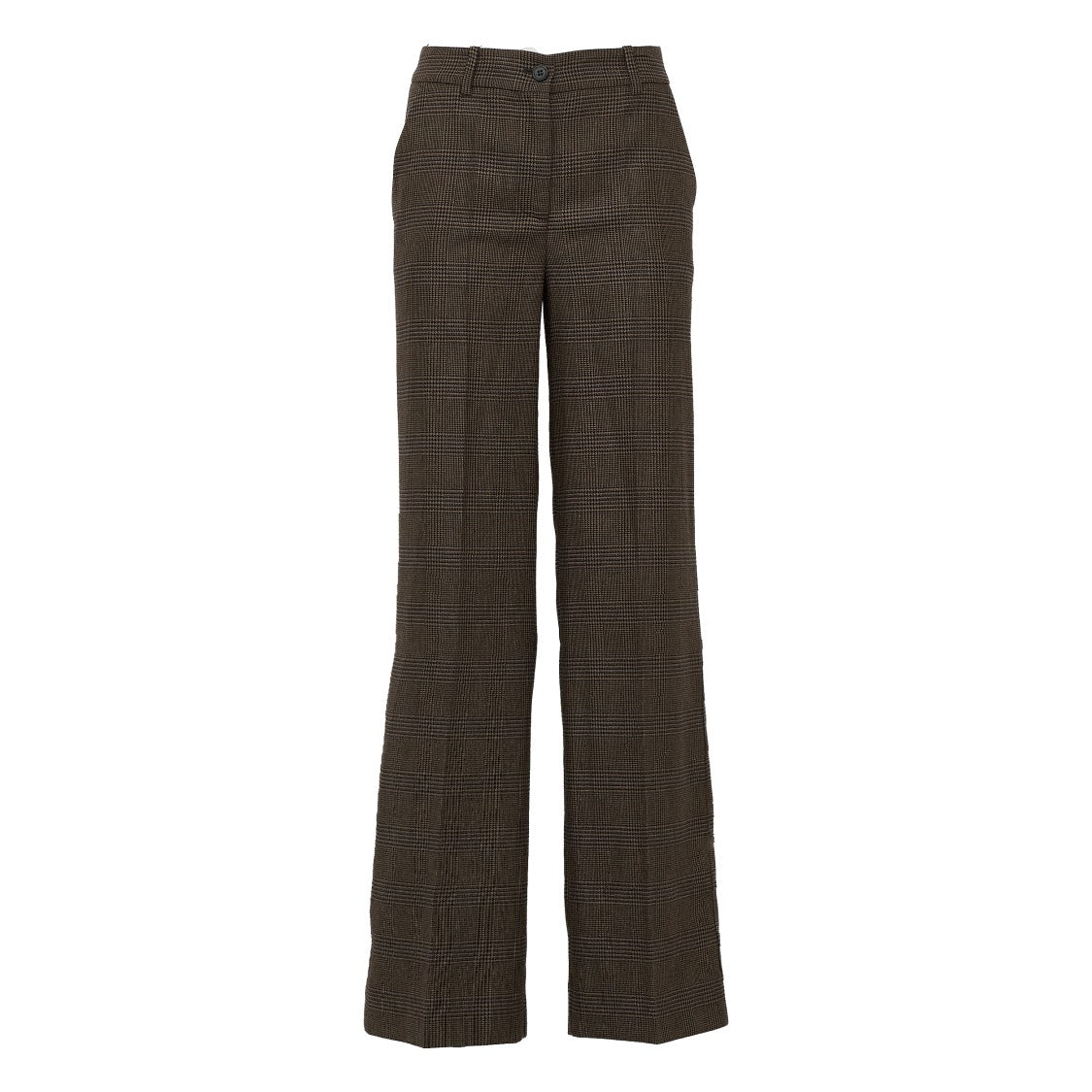 Parosh Prince Of Wales Check Wide-Leg Pants