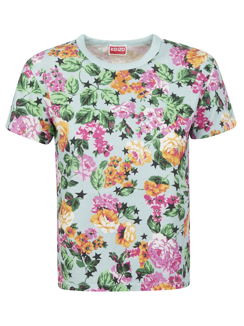Kenzo Gots Floral Print Cotton T-Shirt