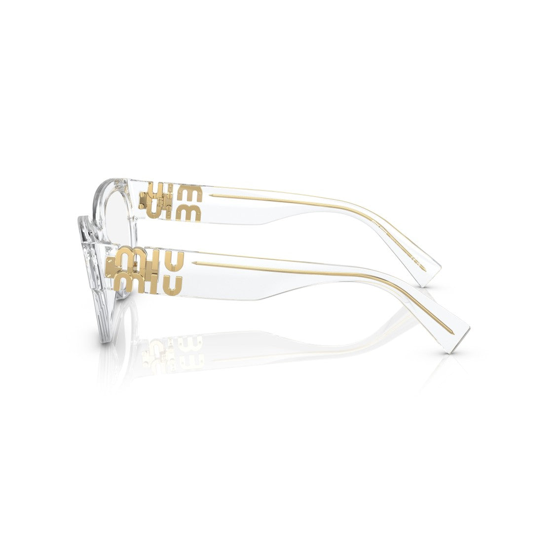 Miu Miu 0Mu 01Vv Transparent Acetate Cat-Eye Eyeglasses