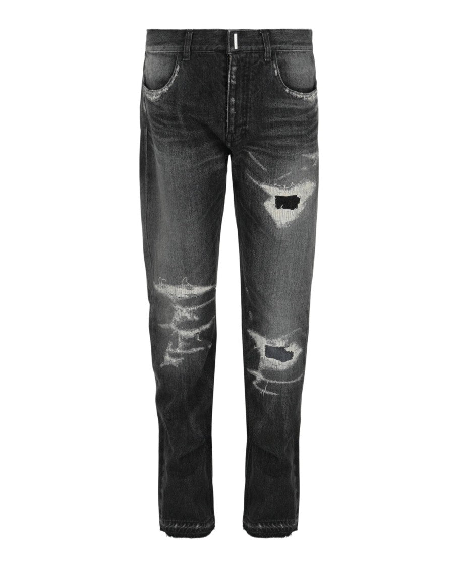 Givenchy Distressed Straight-Leg Jeans
