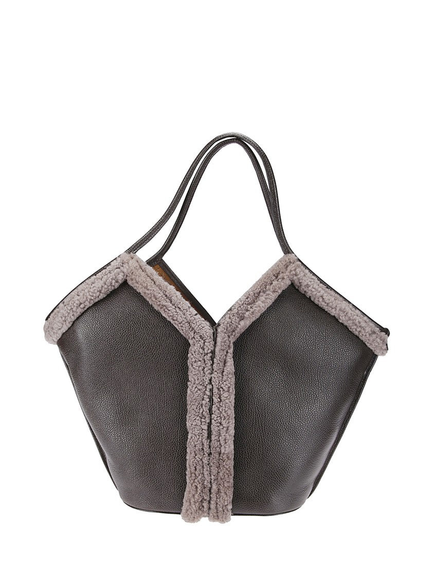 Hereu Calella Curly Shearling Trims Bag