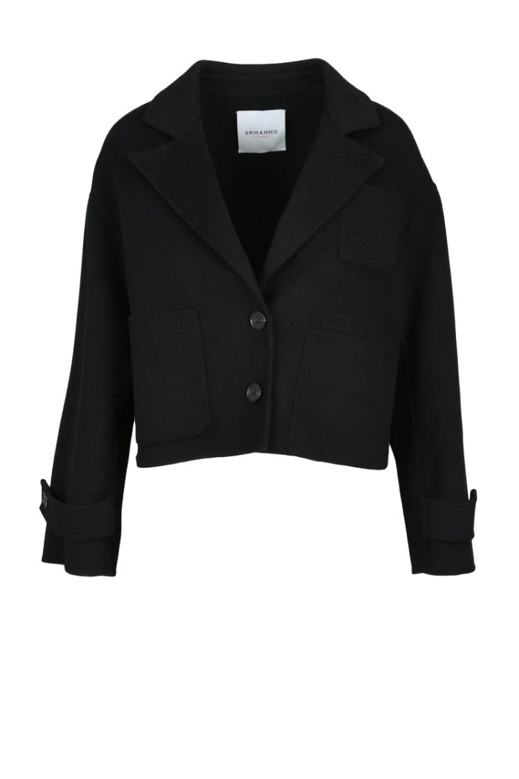 Ermanno Firenze Bolero Wool/Polyester - Black