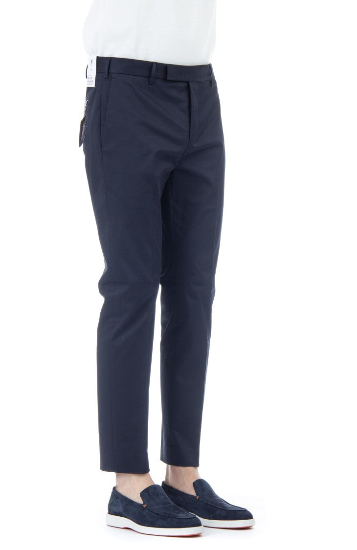 Pt Torino Comfort Fit Ten Cotton Trousers