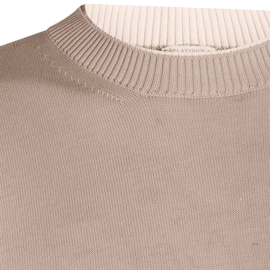 Eleventy Short-Sleeve Knit Top With Ribbed Crew Neckline