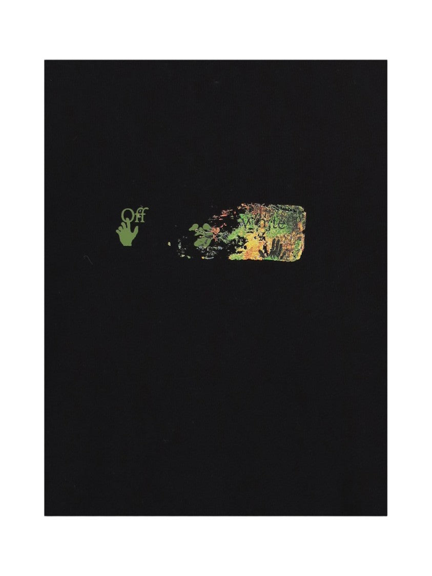Off-White Black Spices Arrow Logo Print Cotton Sweatshirt