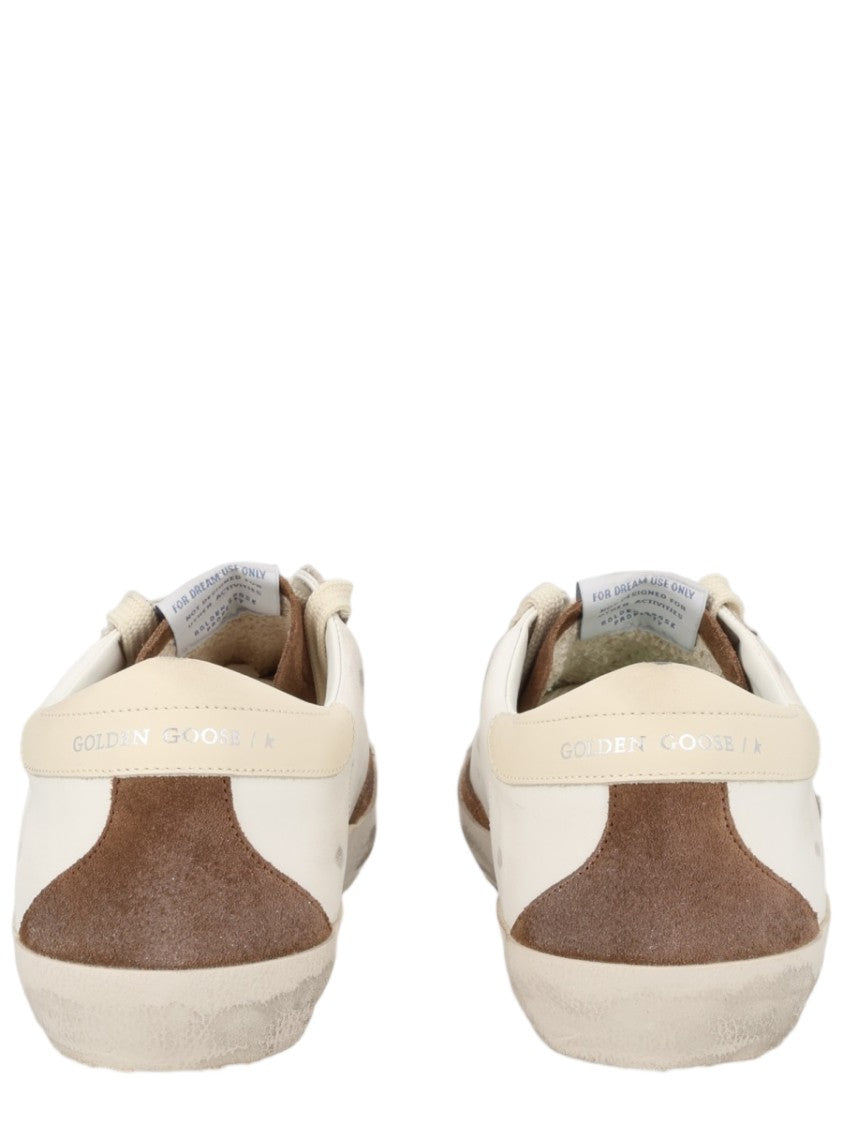 Golden Goose White Vintage-Inspired Leather Sneakers