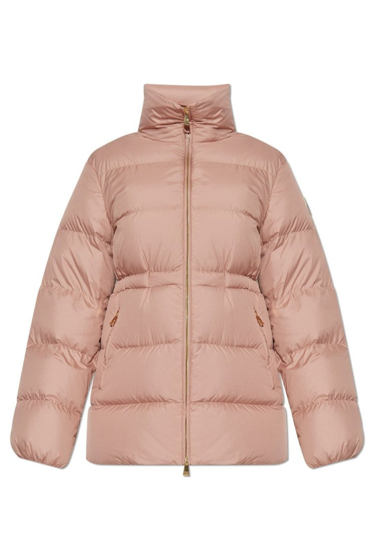 Moncler Tailored Beige Coat With Minimalist Design And Classic Silhouette