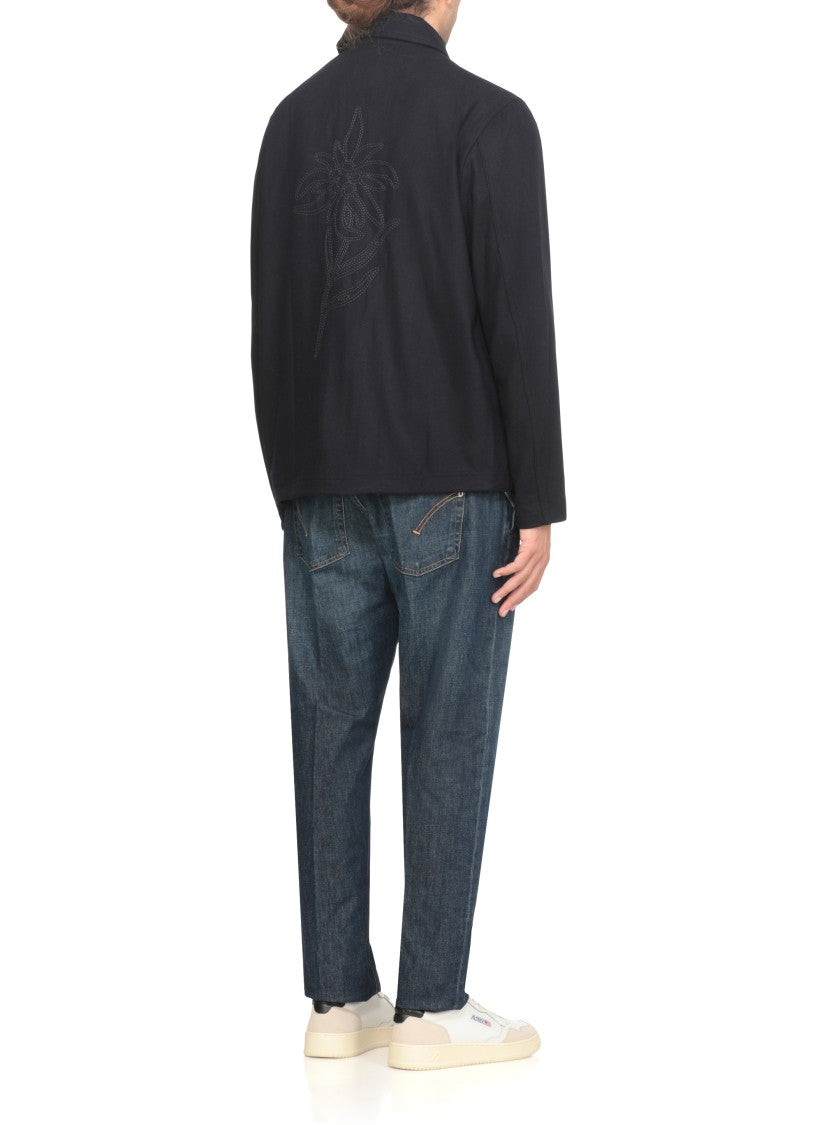 Autry Wool Blend Jacket With Classic Collar