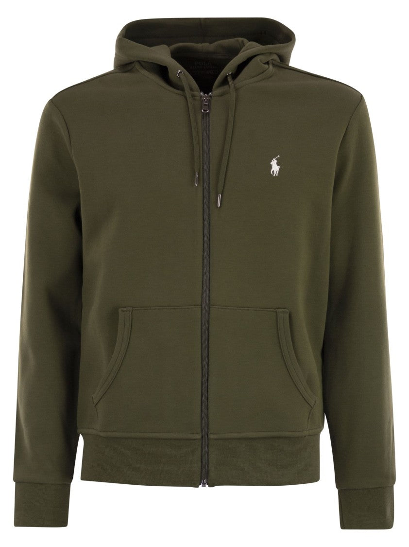Polo Ralph Lauren Zip-Up Sweatshirt With Drawstring Hood And Exclusive Logo