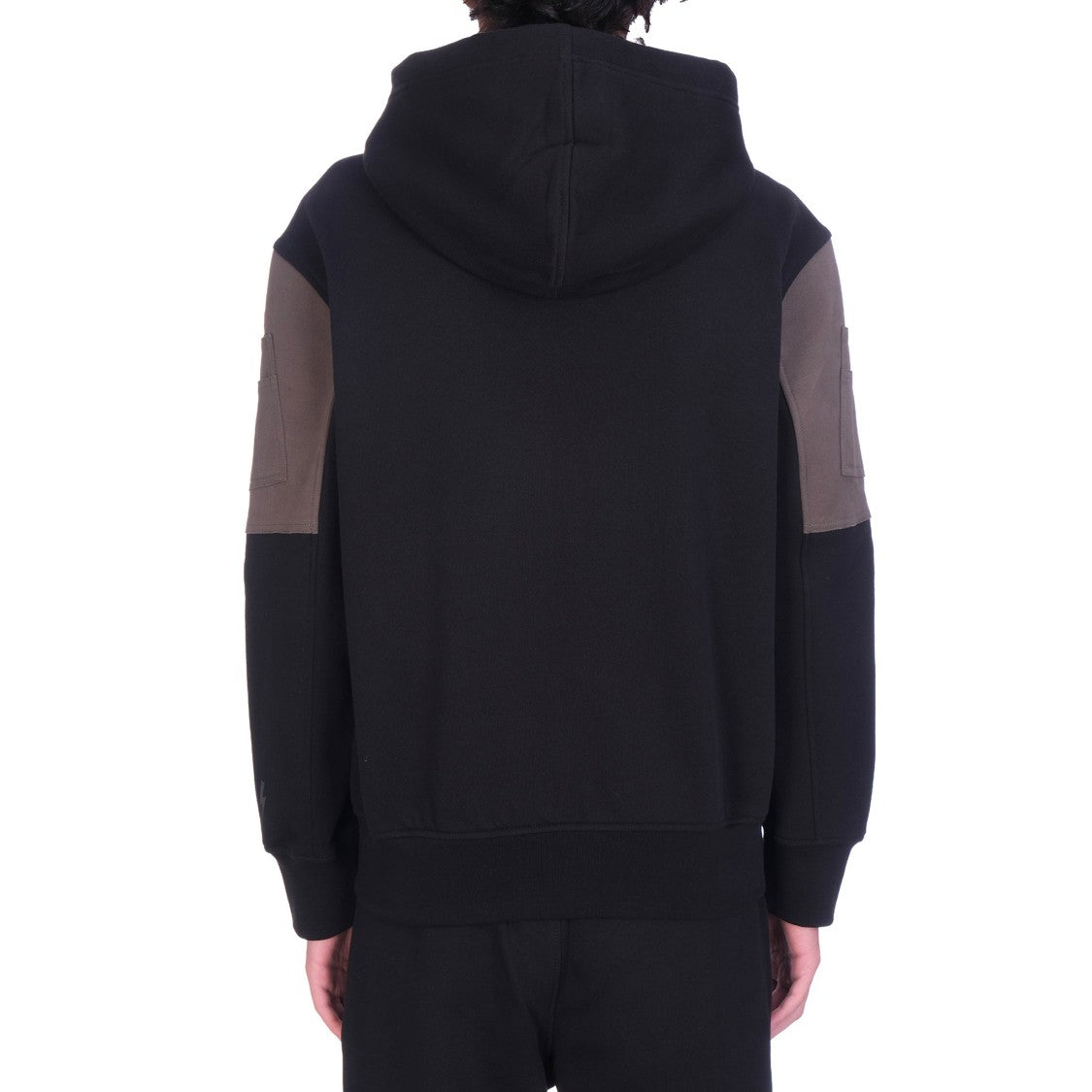 Neil Barrett Black Cotton Logo Hooded Sweatshirt