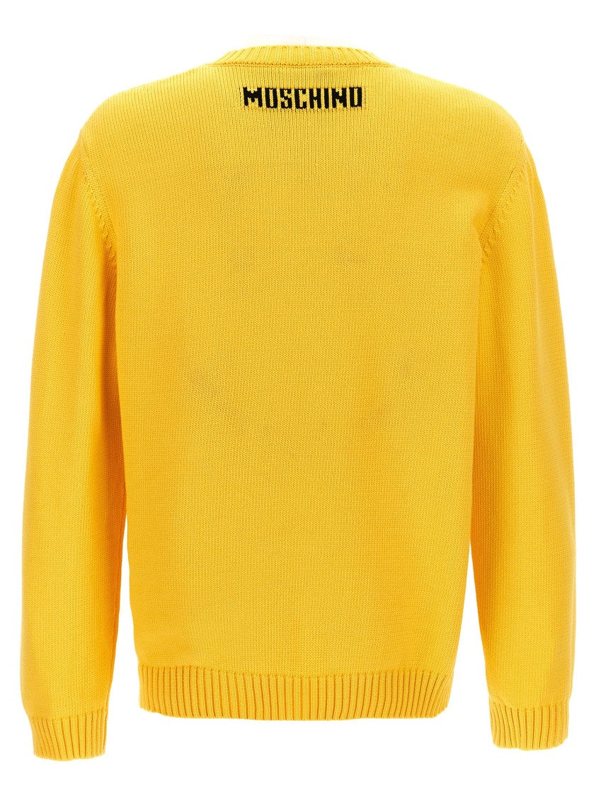 Moschino Crewneck Sweater With 'Smiley' Intarsia Design