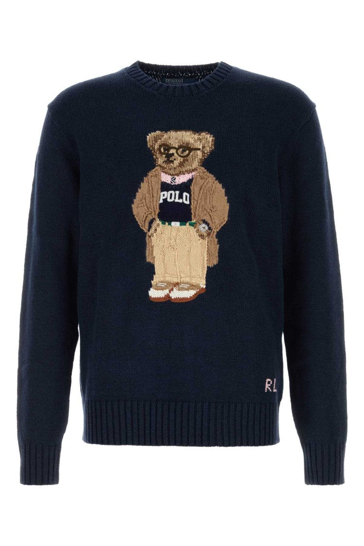 Polo Ralph Lauren Navy Blue Linen Blend Sweater