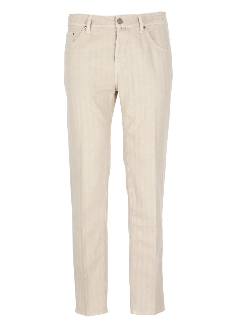 Jacob Cohen Beige Cotton Jeans