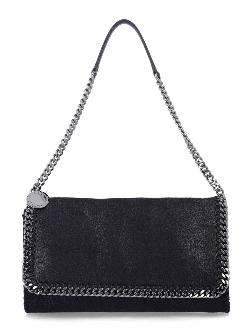 Stella Mccartney Rectangular Flap Bag With Silver Chain Trim
