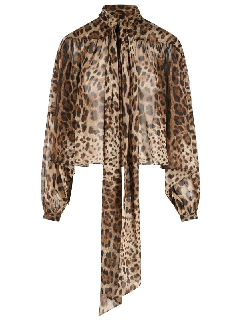 Dolce & Gabbana Leopard Print Silk Shirt