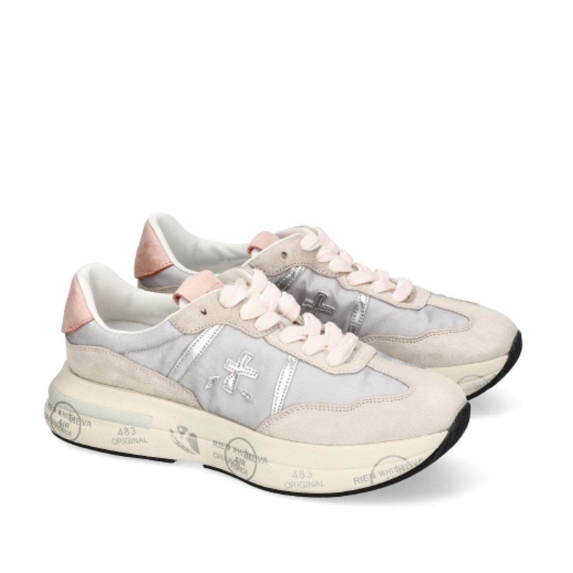 Premiata Basket Clay Sneakers With Vintage Leather Accents