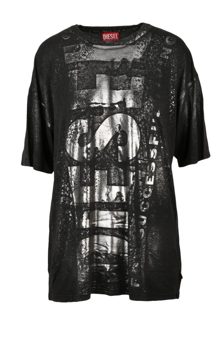 Diesel Grey Viscose Women's T-Shirt