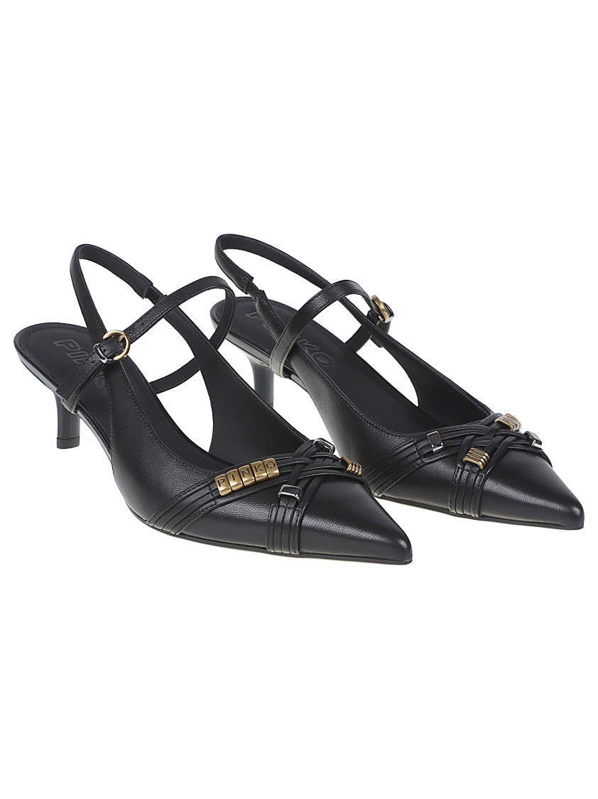 Pinko Gloria 18 Black Pointed Slingback