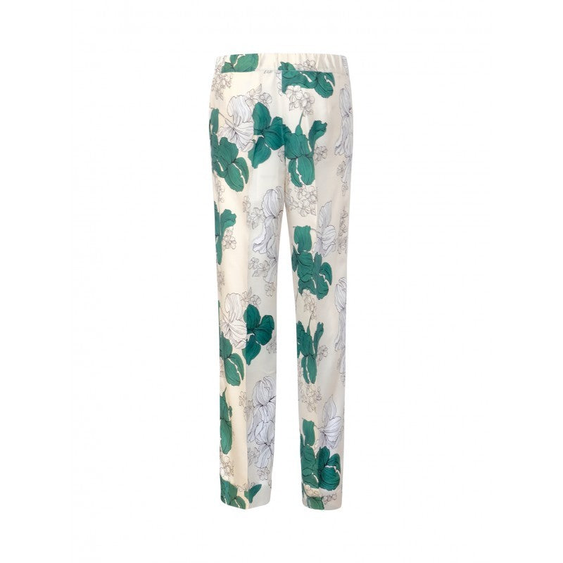 P.A.R.O.S.H. Serenella Green Silk Twill Pants