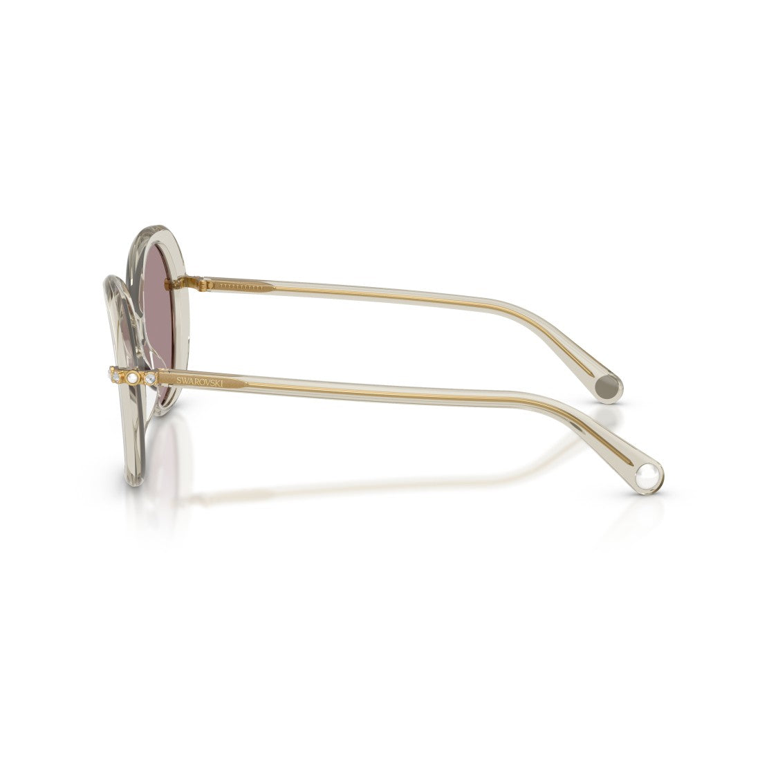 Swarovski 0Sk6059 Large Rounded Acetate Sunglasses With Gold-Toned Temples