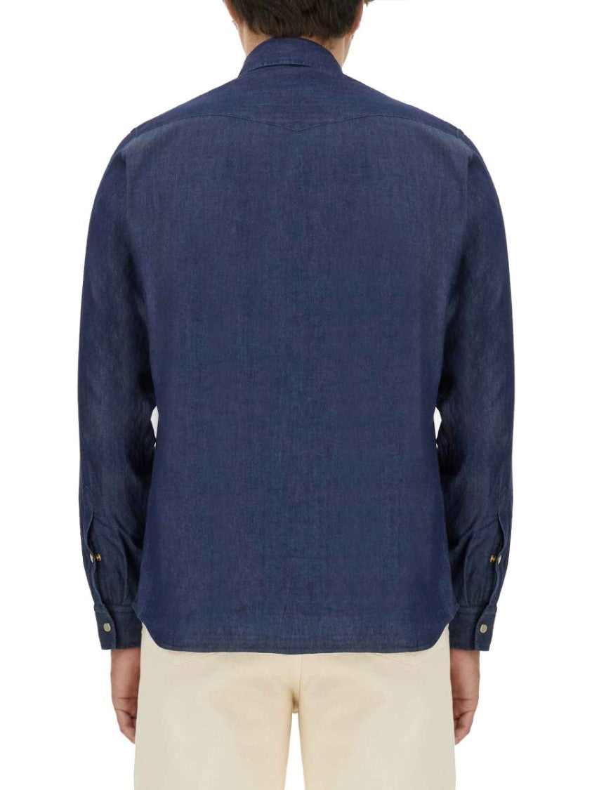 Lardini Blue Regular Fit Shirt