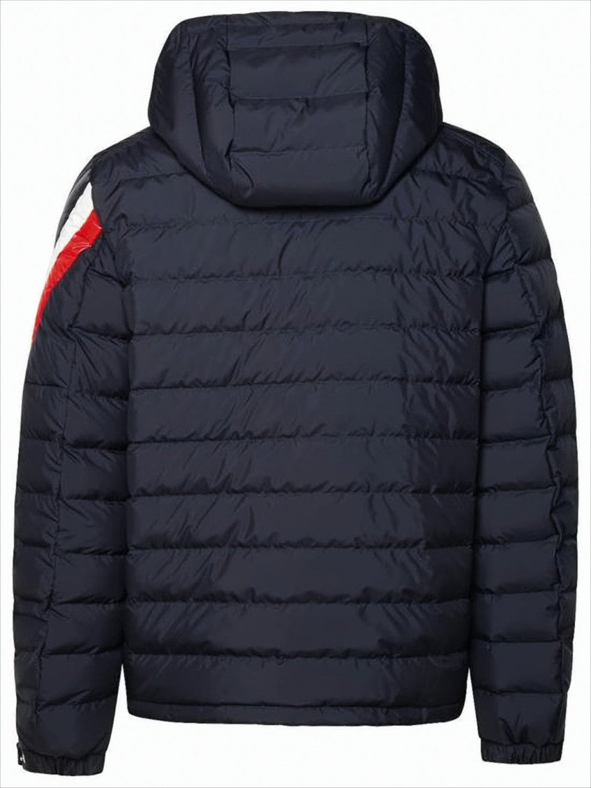 Moncler Quilted Padded Jacket With Chevron Pattern And Hood