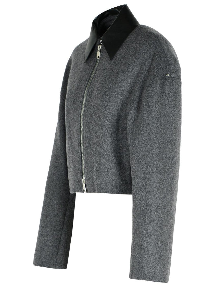 Sportmax 'Vacuo' Anthracite Virgin Wool Jacket