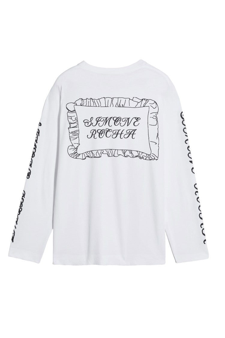 Simone Rocha Pillowcase Logo Print Long Sleeve T-Shirt