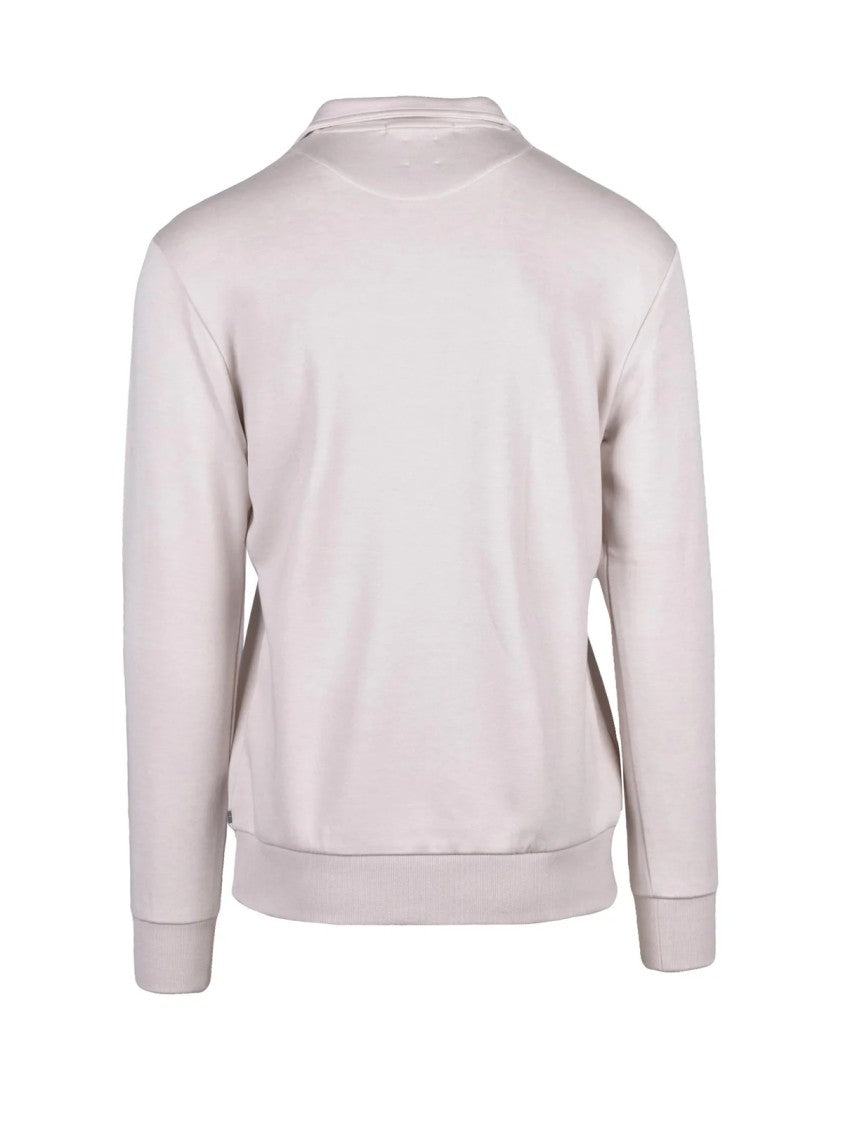 Eleventy Beige Cotton Polyamide Cashmere Sweatshirt Polo
