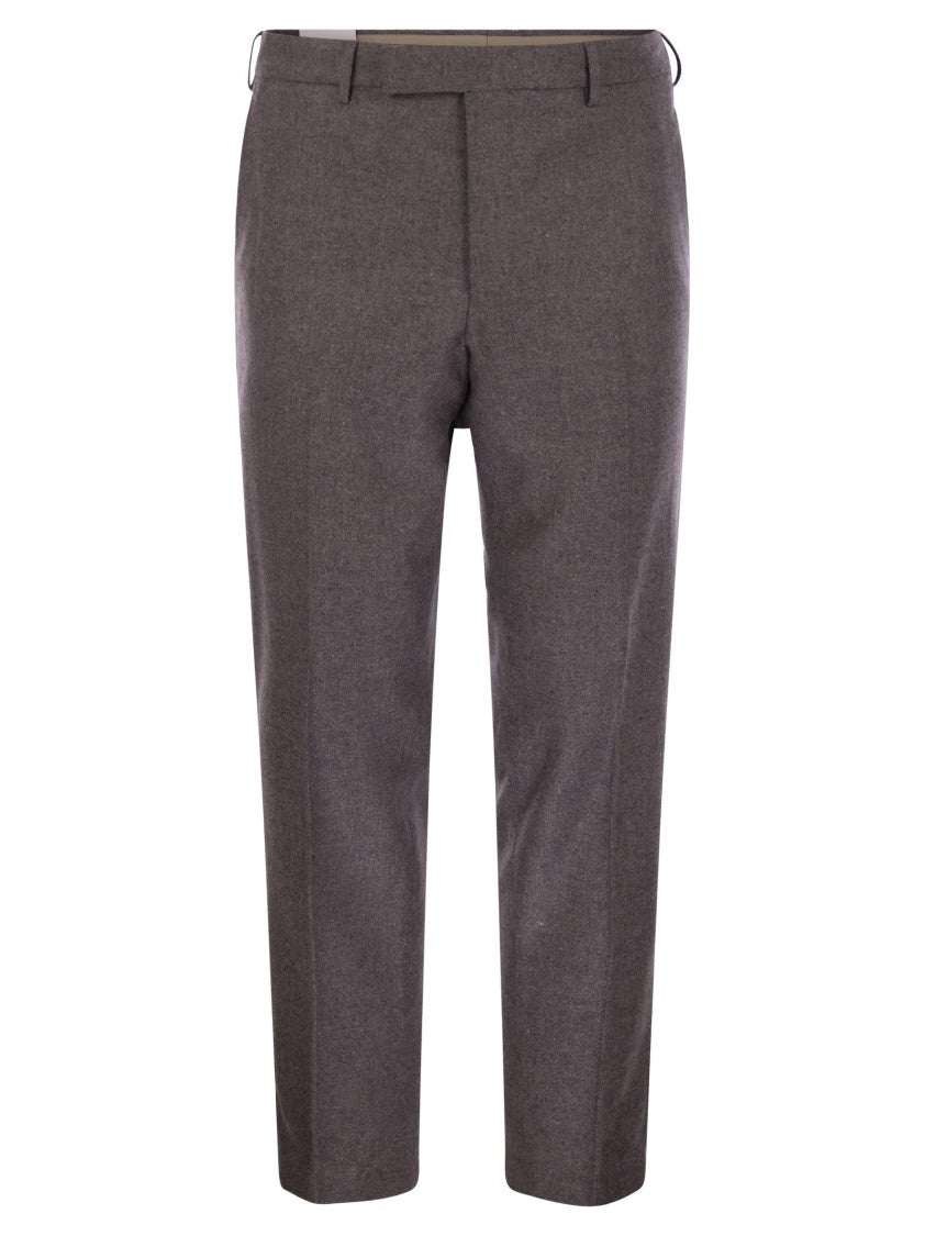 Pt Torino Rebel - Wool And Silk Flannel Trousers