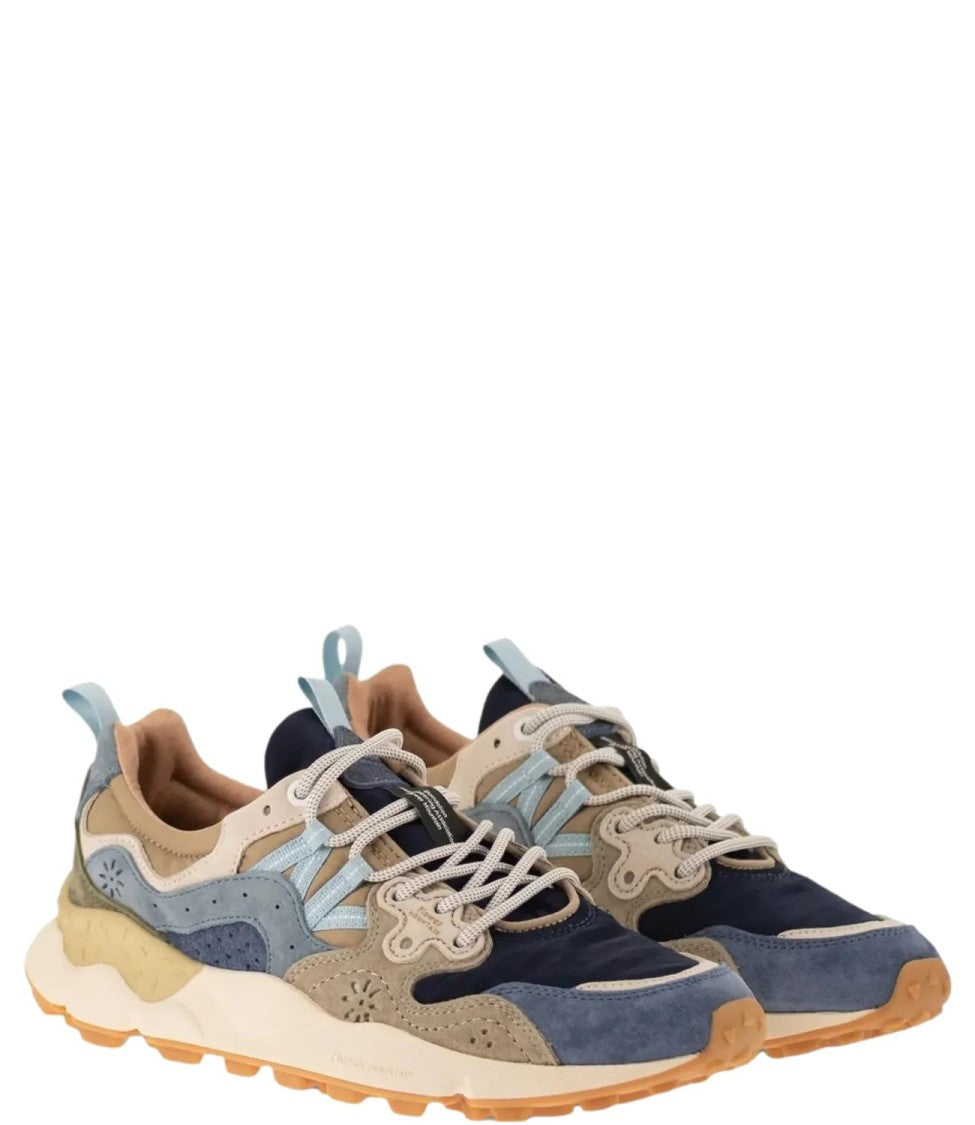 Flower Mountain Multi-Layered Sneakers With Rugged Sole And Intricate Perforations