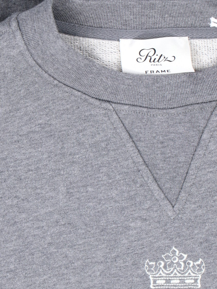 Frame 'Ritz' Crewneck Sweatshirt – Grey & Navy
