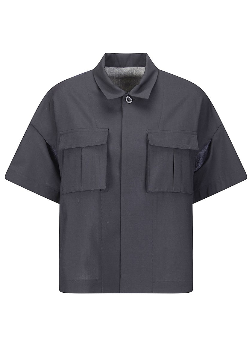 Sacai Suiting-Inspired Denim Blend Top